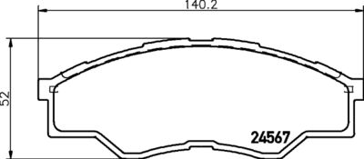 8DB355028631 HELLA Комплект тормозных колодок, дисковый тормоз