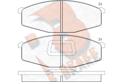 RB0376 R BRAKE Комплект тормозных колодок, дисковый тормоз