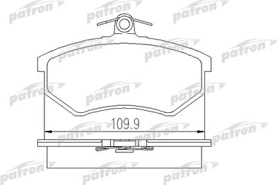 PBP775 PATRON Комплект тормозных колодок, дисковый тормоз