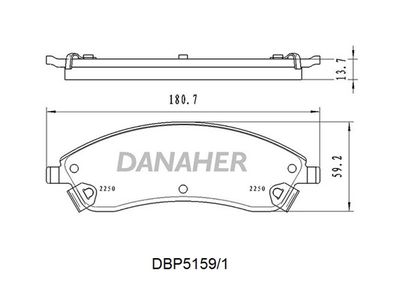 DBP51591 DANAHER Комплект тормозных колодок, дисковый тормоз