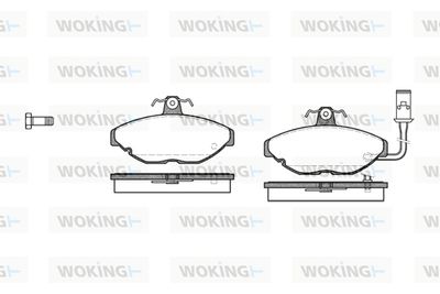 P069301 WOKING Комплект тормозных колодок, дисковый тормоз