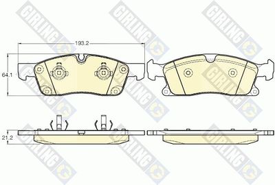 6119462 GIRLING Комплект тормозных колодок, дисковый тормоз