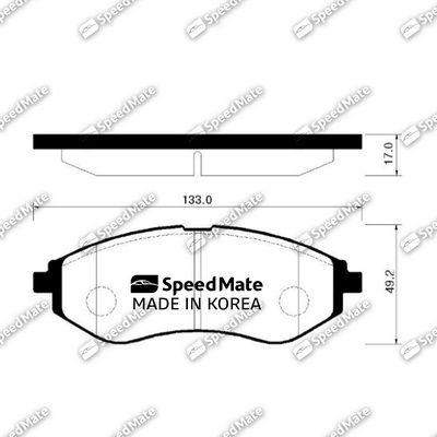 SMBPG013 SpeedMate Комплект тормозных колодок, дисковый тормоз