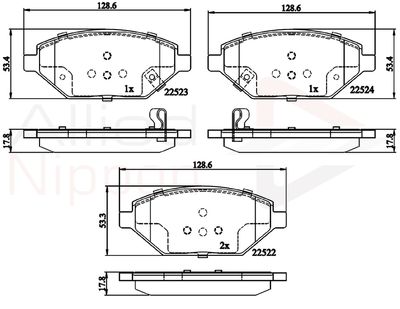 ADB32325 COMLINE Комплект тормозных колодок, дисковый тормоз