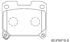 KD2760 ASIMCO Комплект тормозных колодок, дисковый тормоз