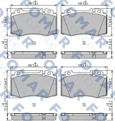 FO694181 FOMAR Friction Комплект тормозных колодок, дисковый тормоз