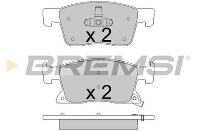 BP3738 BREMSI Комплект тормозных колодок, дисковый тормоз