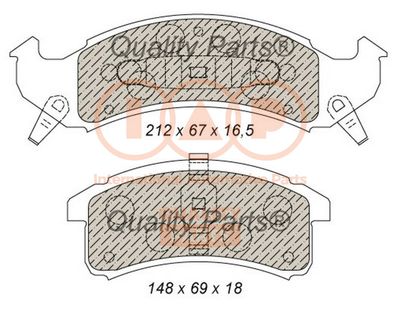 70405010 IAP QUALITY PARTS Комплект тормозных колодок, дисковый тормоз