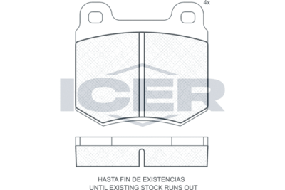 180130 ICER Комплект тормозных колодок, дисковый тормоз