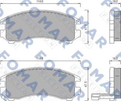 FO443681 FOMAR Friction Комплект тормозных колодок, дисковый тормоз