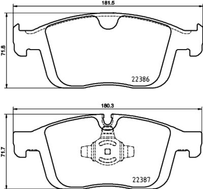 P86026 BREMBO Комплект тормозных колодок, дисковый тормоз