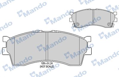 MBF015317 MANDO Комплект тормозных колодок, дисковый тормоз