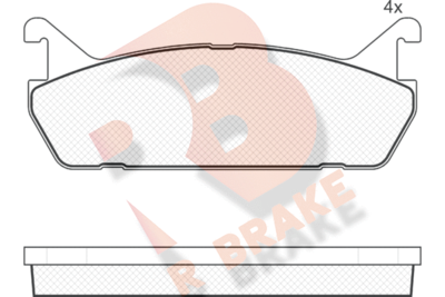 RB1186 R BRAKE Комплект тормозных колодок, дисковый тормоз