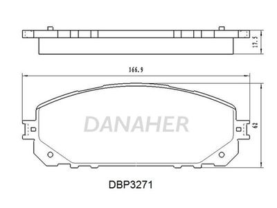 DBP3271 DANAHER Комплект тормозных колодок, дисковый тормоз