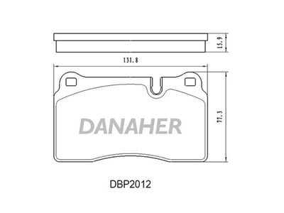 DBP2012 DANAHER Комплект тормозных колодок, дисковый тормоз