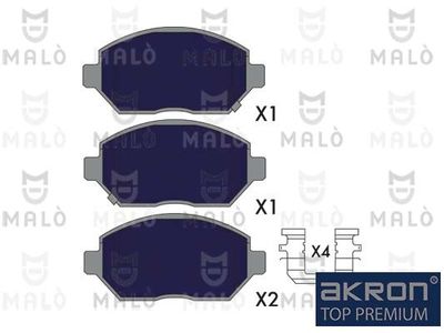 1051361 AKRON-MALÒ Комплект тормозных колодок, дисковый тормоз
