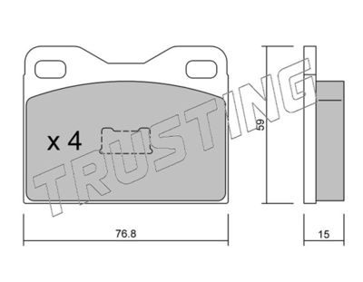 0170 TRUSTING Комплект тормозных колодок, дисковый тормоз