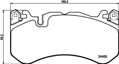 8DB355025011 HELLA PAGID Комплект тормозных колодок, дисковый тормоз