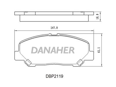 DBP2119 DANAHER Комплект тормозных колодок, дисковый тормоз