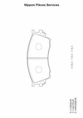 M360A45 NPS Комплект тормозных колодок, дисковый тормоз