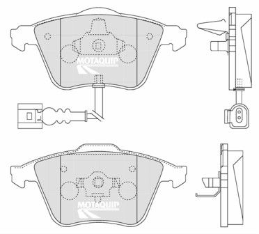 LVXL1264 MOTAQUIP Комплект тормозных колодок, дисковый тормоз