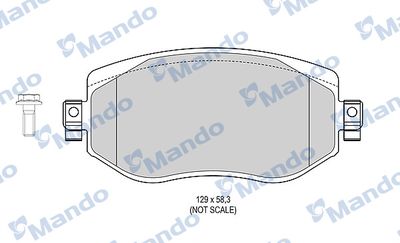 MBF015304 MANDO Комплект тормозных колодок, дисковый тормоз