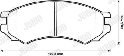 571400J JURID Комплект тормозных колодок, дисковый тормоз