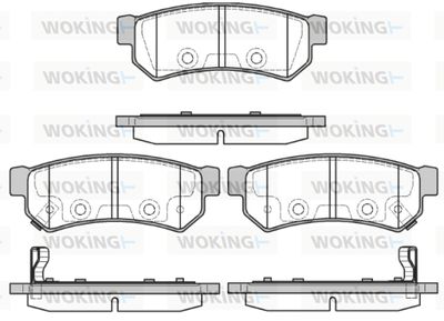 P1148312 WOKING Комплект тормозных колодок, дисковый тормоз