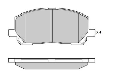 120989 E.T.F. Комплект тормозных колодок, дисковый тормоз