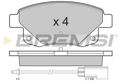 BP3275 BREMSI Комплект тормозных колодок, дисковый тормоз