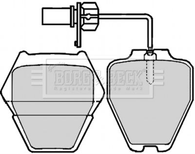 BBP2199 BORG & BECK Комплект тормозных колодок, дисковый тормоз