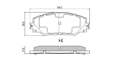 FBP1568 FREMAX Комплект тормозных колодок, дисковый тормоз