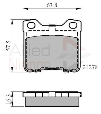 ADB01060 COMLINE Комплект тормозных колодок, дисковый тормоз