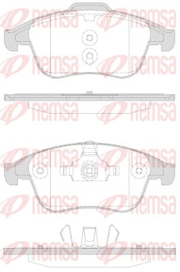 135030 REMSA Комплект тормозных колодок, дисковый тормоз