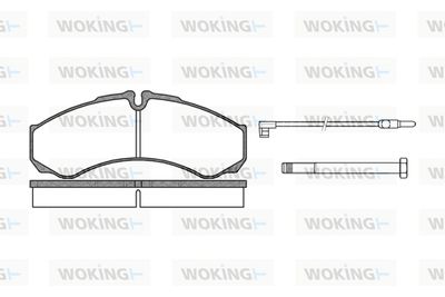 P751302 WOKING Комплект тормозных колодок, дисковый тормоз