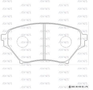 SN951 ADVICS Комплект тормозных колодок, дисковый тормоз