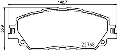 8DB355039761 HELLA PAGID Комплект тормозных колодок, дисковый тормоз