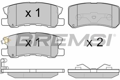 BP2965 BREMSI Комплект тормозных колодок, дисковый тормоз