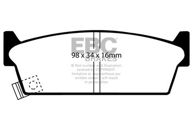 DP6862 EBC Brakes Комплект тормозных колодок, дисковый тормоз