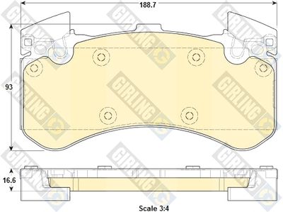 6119119 GIRLING Комплект тормозных колодок, дисковый тормоз