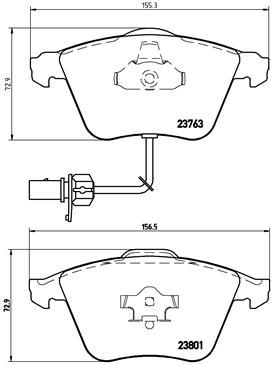 P85084 BREMBO Комплект тормозных колодок, дисковый тормоз