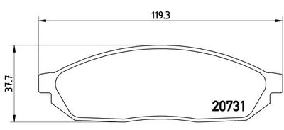 P59007 BREMBO Комплект тормозных колодок, дисковый тормоз