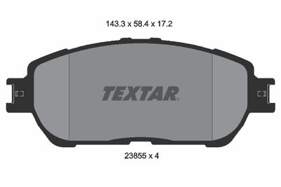 2385503 TEXTAR Комплект тормозных колодок, дисковый тормоз