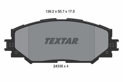 2433601 TEXTAR Комплект тормозных колодок, дисковый тормоз