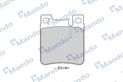 MBF015655 MANDO Комплект тормозных колодок, дисковый тормоз