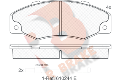 RB0556 R BRAKE Комплект тормозных колодок, дисковый тормоз