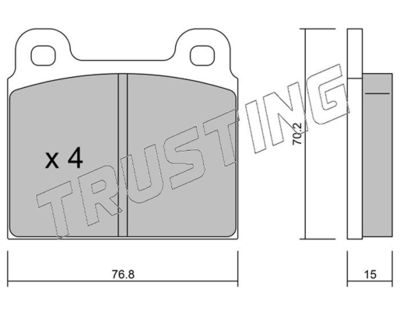 0801 TRUSTING Комплект тормозных колодок, дисковый тормоз