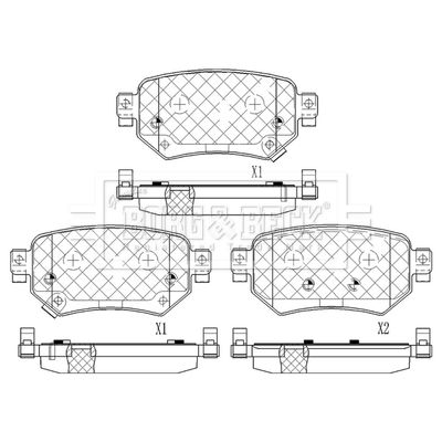 BBP2601 BORG & BECK Комплект тормозных колодок, дисковый тормоз