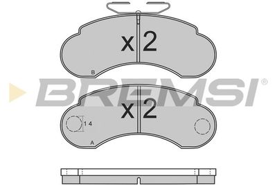 BP2566 BREMSI Комплект тормозных колодок, дисковый тормоз