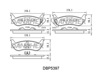 DBP5397 DANAHER Комплект тормозных колодок, дисковый тормоз